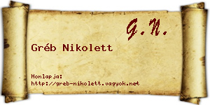 Gréb Nikolett névjegykártya